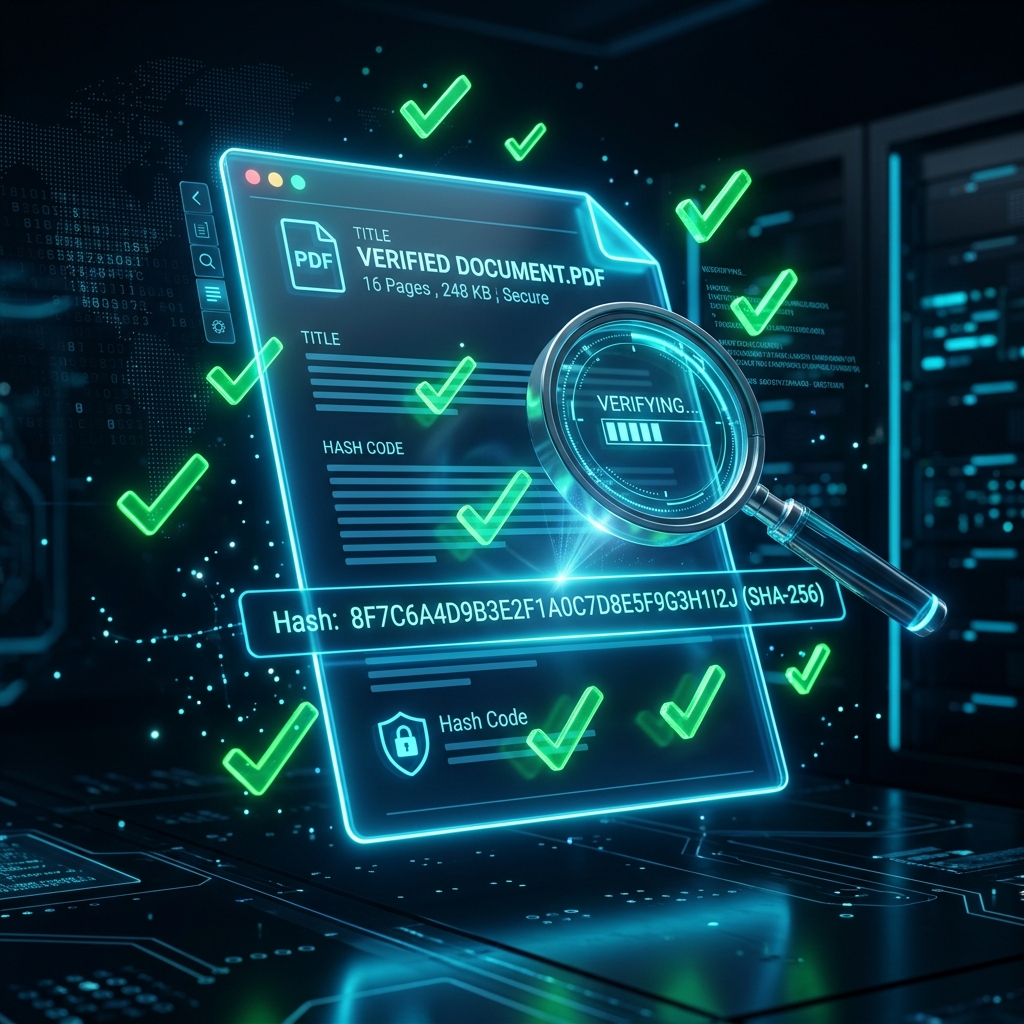 Verify PDF Hash Checksums